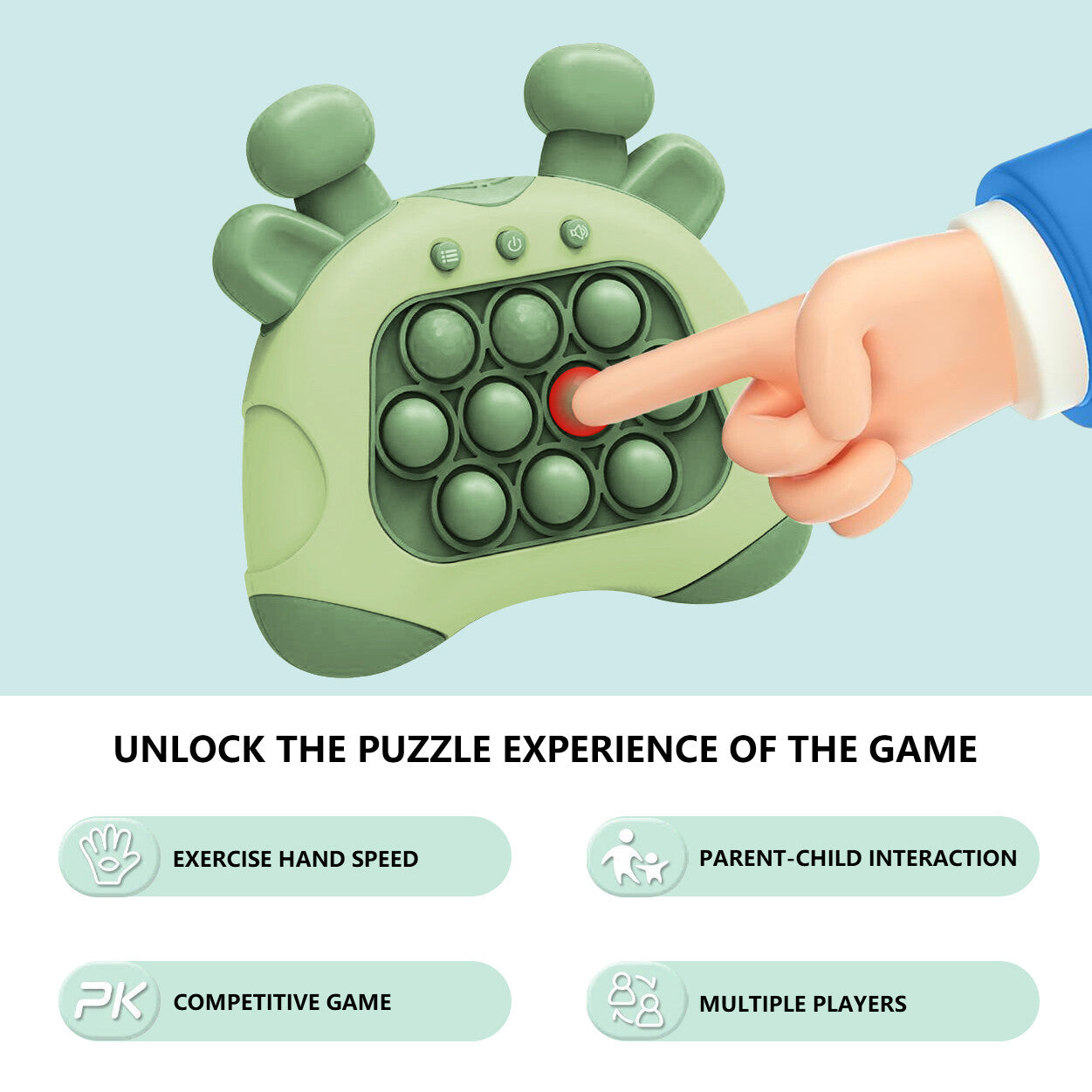 Early Education Game Console Pop It Fidget Toy Fast Push Game Decompression Toy