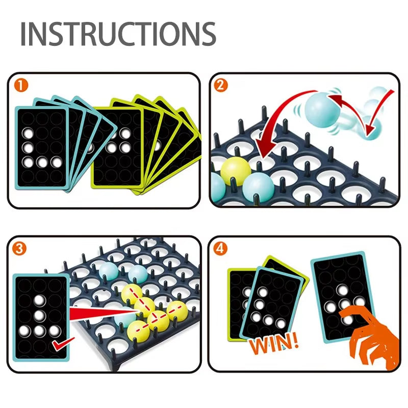 Bounce Ball Game Jumping Ball Board Table Game Interaction Family Party Desktop Bouncing Funny Toy Kit for Children Adults