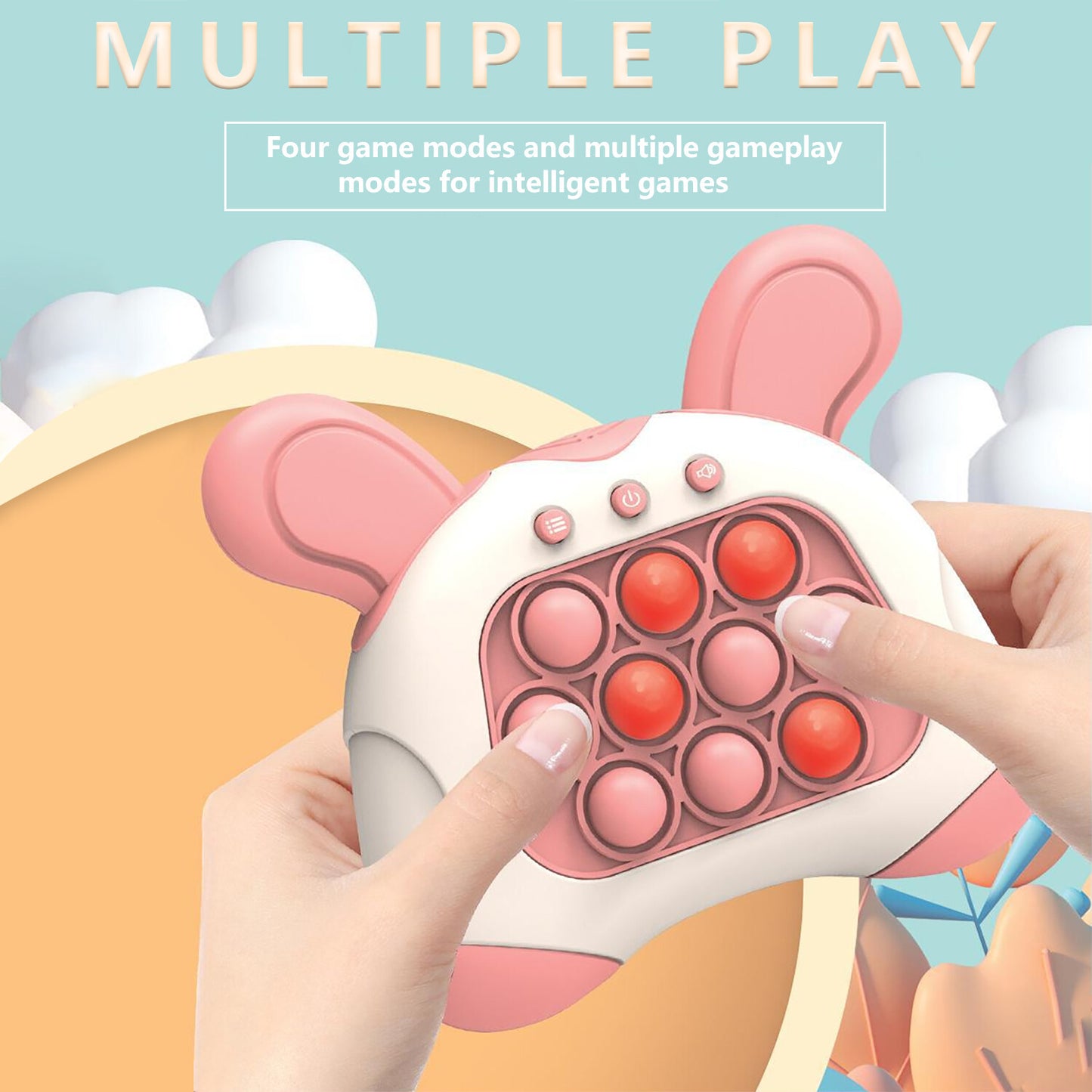 Early Education Game Console Pop It Fidget Toy Fast Push Game Decompression Toy
