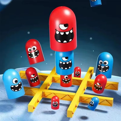 Tic Tac Toe Big Eat Small Gobble Board Game Parent-Child Interactive Educational Toys for Kids Christmas Gifts Tic Tac Toe Game