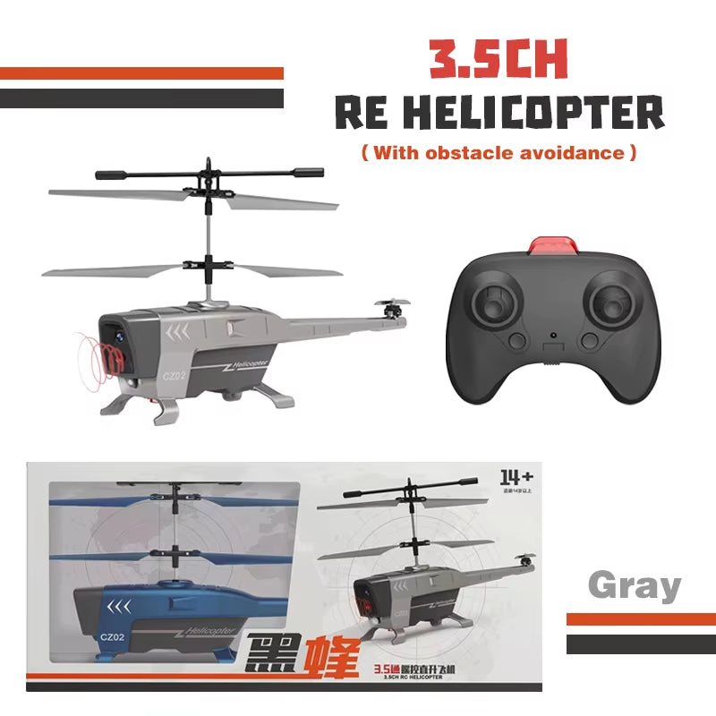 RC Helicopter 2.4Ghz 3.5H Obstacle Avoidance Anti-Collision Remote Control Drone Toy Aircraft Kid Plane Indoor Flight Toys Gifts
