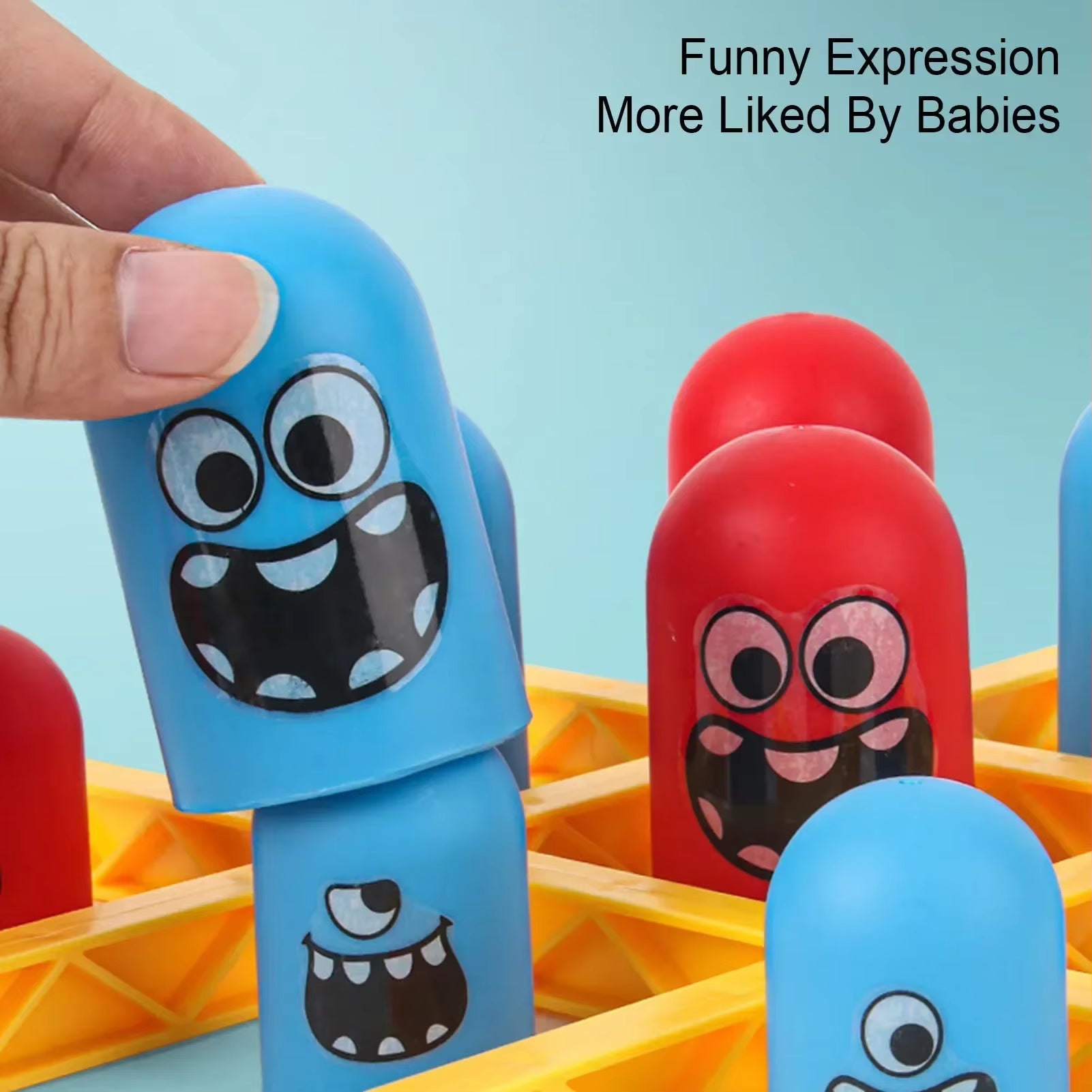 Tic Tac Toe Big Eat Small Gobble Board Game Parent-Child Interactive Educational Toys for Kids Christmas Gifts Tic Tac Toe Game