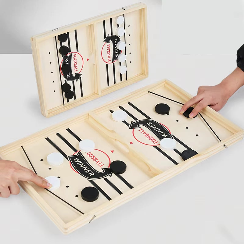 Table Hockey Paced Sling Board Game Fast Winner Party Desktop Battle Chess Adult Parent-Child Interactive Child Family
