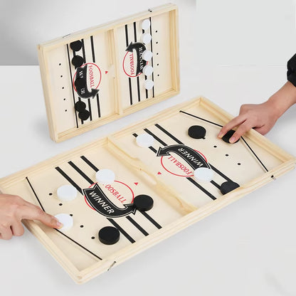 Table Hockey Paced Sling Board Game Fast Winner Party Desktop Battle Chess Adult Parent-Child Interactive Child Family