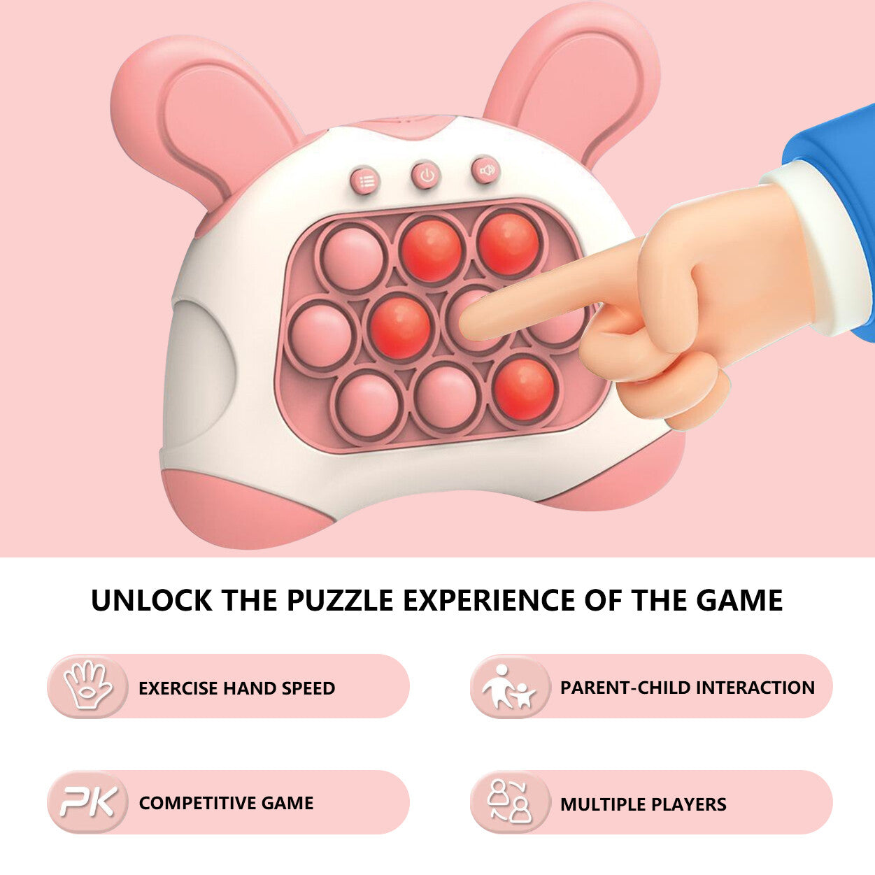 Early Education Game Console Pop It Fidget Toy Fast Push Game Decompression Toy