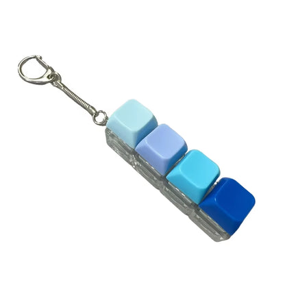 1/4/9Keys Finger Button Mechanical Keyboard Keycaps Keychain Fidget Toys Decompression Stress Relief Keyboard Clicker Kids Toy