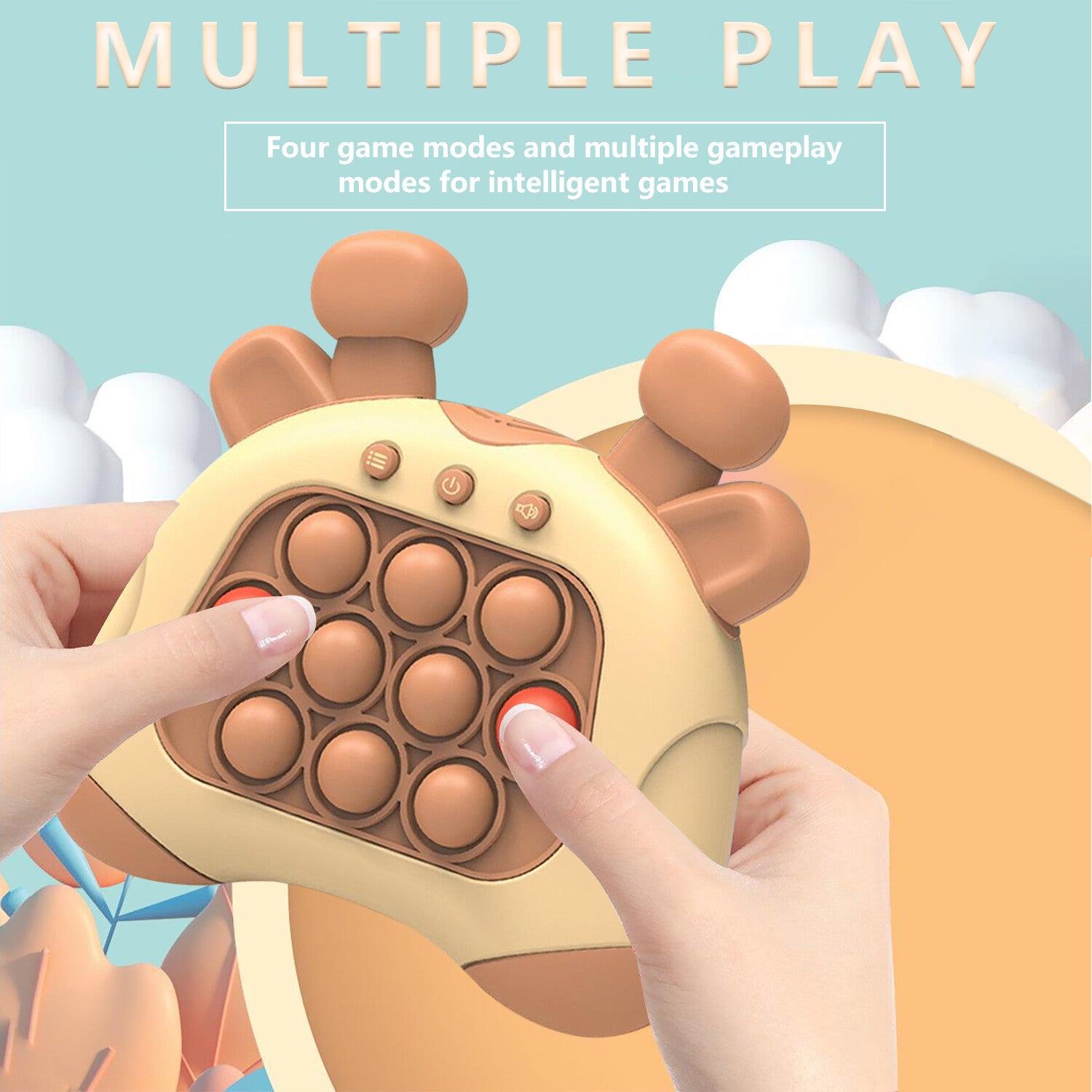 Early Education Game Console Pop It Fidget Toy Fast Push Game Decompression Toy