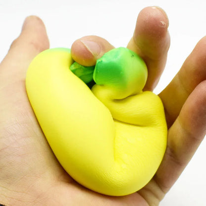 Anti-Stress Squishy Banana Toys Slow Rising Jumbo Squishy Fruit Squeeze Toy Funny Stress Reliever Reduce Pressure Prop