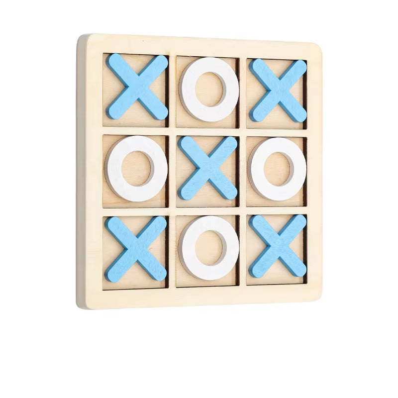 Solid Wooden Tic Tac Toe Board Game - Perfect for Family Fun and Backyard Entertainment!