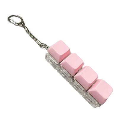 1/4/9Keys Finger Button Mechanical Keyboard Keycaps Keychain Fidget Toys Decompression Stress Relief Keyboard Clicker Kids Toy