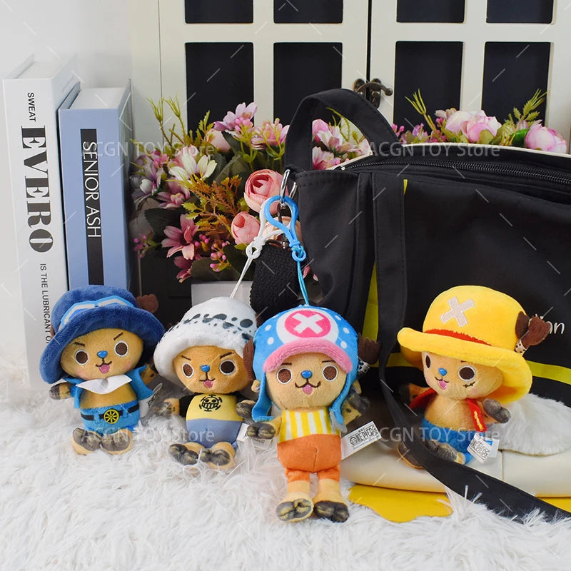 Original One Piece Plush Toys Luffy Chopper Sabo Plush Pendant Doll Stuffed Anime Cute Toy Chopper Doll Cartoon Best Gift
