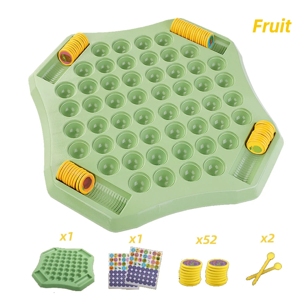 Animal/Fruit Flip Chess 54 Cards Memory Chess Game Cartoon Logical Thinking Cognitive Animal Learning Chess for 2-4 Player