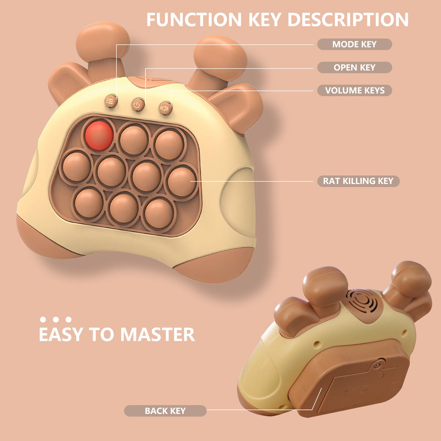 Early Education Game Console Pop It Fidget Toy Fast Push Game Decompression Toy