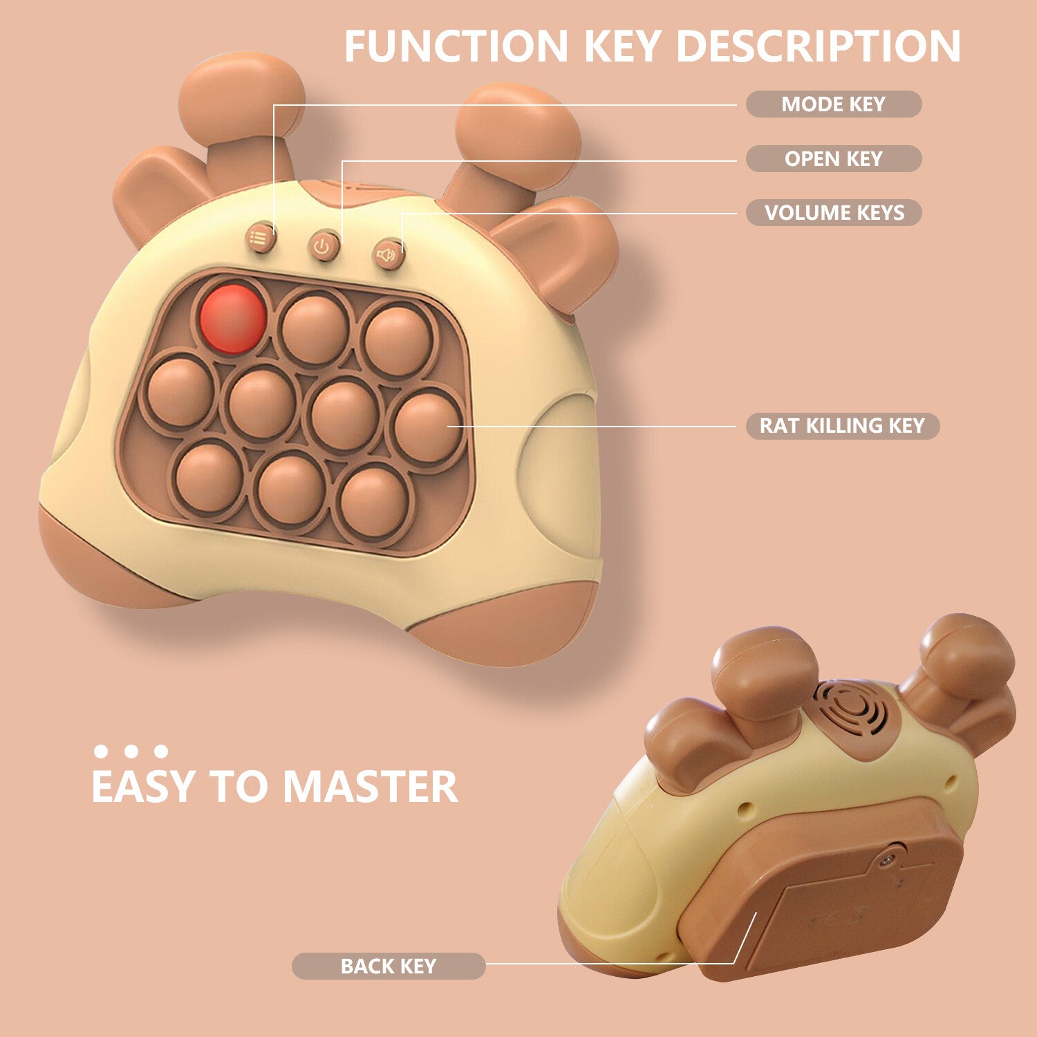Early Education Game Console Pop It Fidget Toy Fast Push Game Decompression Toy