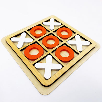 Solid Wooden Tic Tac Toe Board Game - Perfect for Family Fun and Backyard Entertainment!