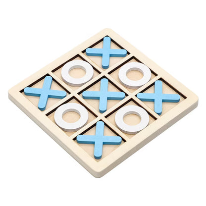 Solid Wooden Tic Tac Toe Board Game - Perfect for Family Fun and Backyard Entertainment!