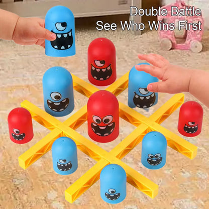 Tic Tac Toe Big Eat Small Gobble Board Game Parent-Child Interactive Educational Toys for Kids Christmas Gifts Tic Tac Toe Game
