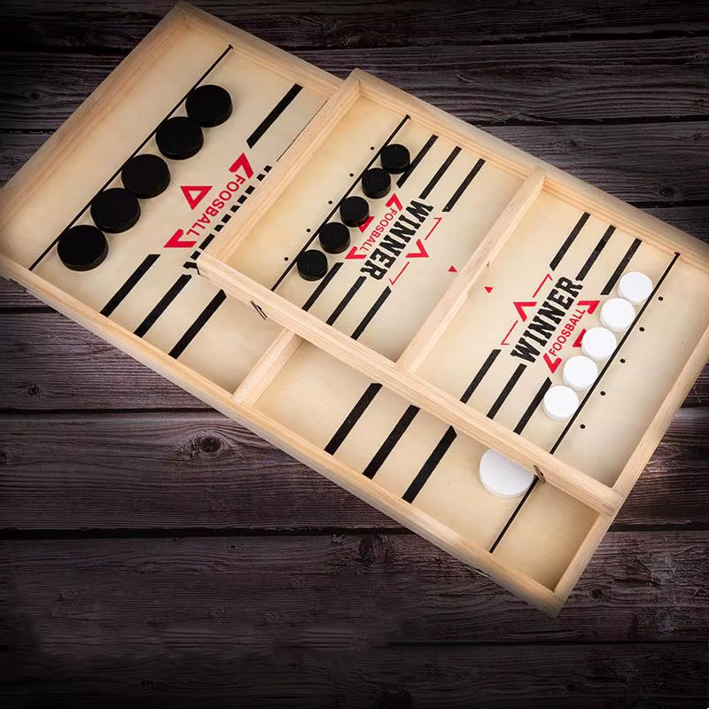 Table Hockey Paced Sling Board Game Fast Winner Party Desktop Battle Chess Adult Parent-Child Interactive Child Family