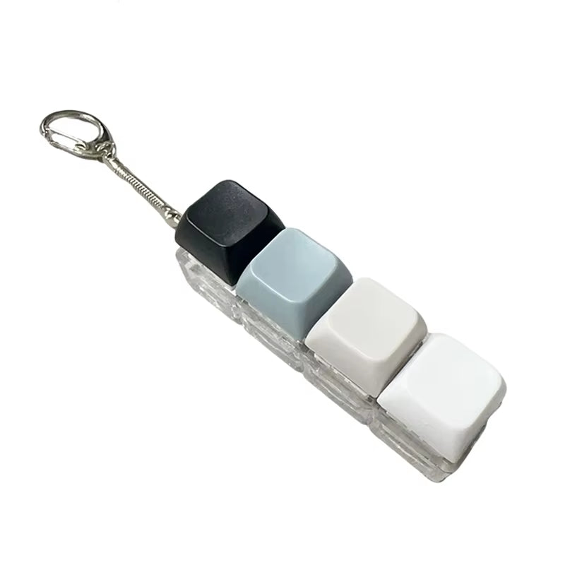 1/4/9Keys Finger Button Mechanical Keyboard Keycaps Keychain Fidget Toys Decompression Stress Relief Keyboard Clicker Kids Toy