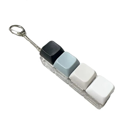 1/4/9Keys Finger Button Mechanical Keyboard Keycaps Keychain Fidget Toys Decompression Stress Relief Keyboard Clicker Kids Toy