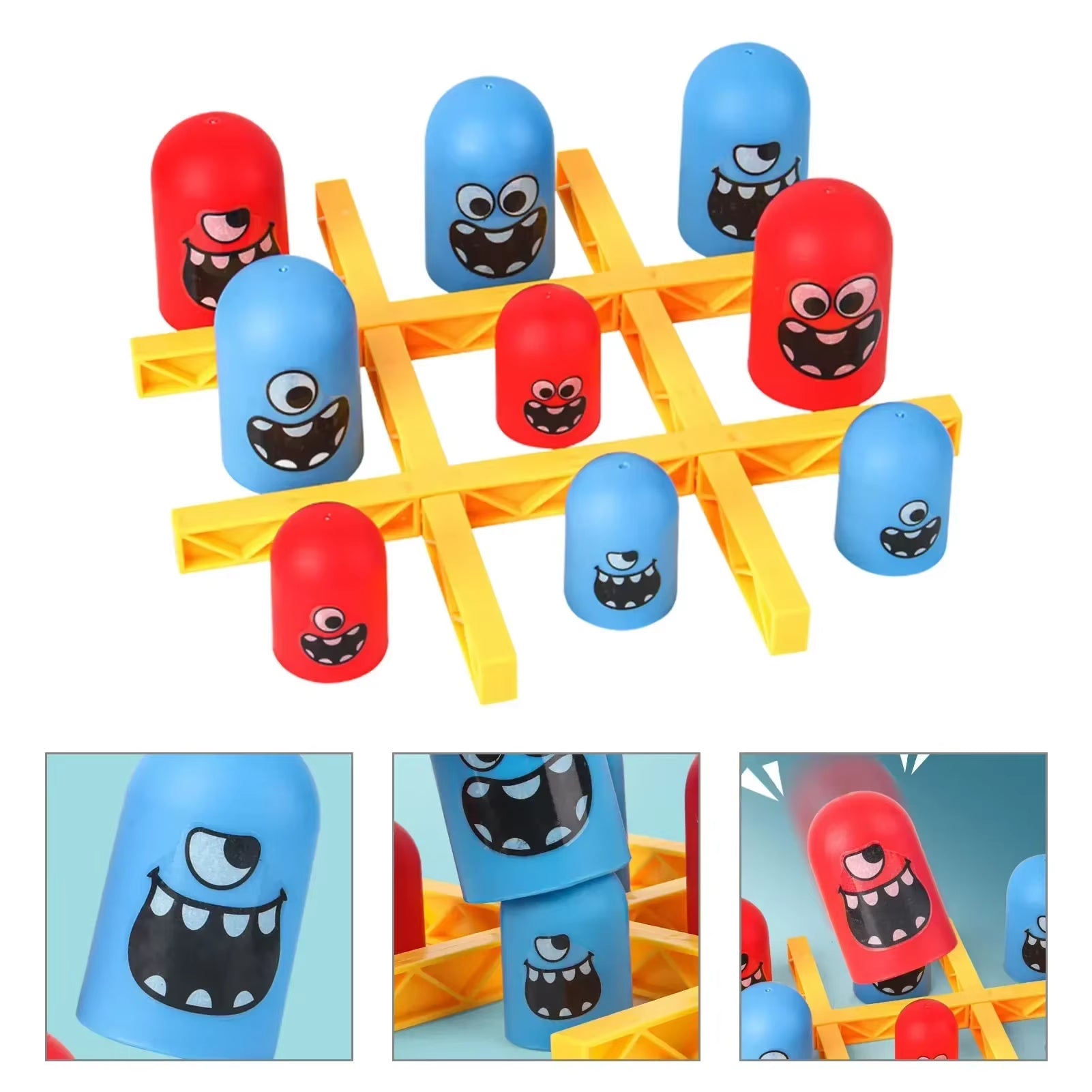 Tic Tac Toe Big Eat Small Gobble Board Game Parent-Child Interactive Educational Toys for Kids Christmas Gifts Tic Tac Toe Game