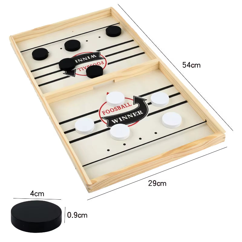 Table Hockey Paced Sling Board Game Fast Winner Party Desktop Battle Chess Adult Parent-Child Interactive Child Family