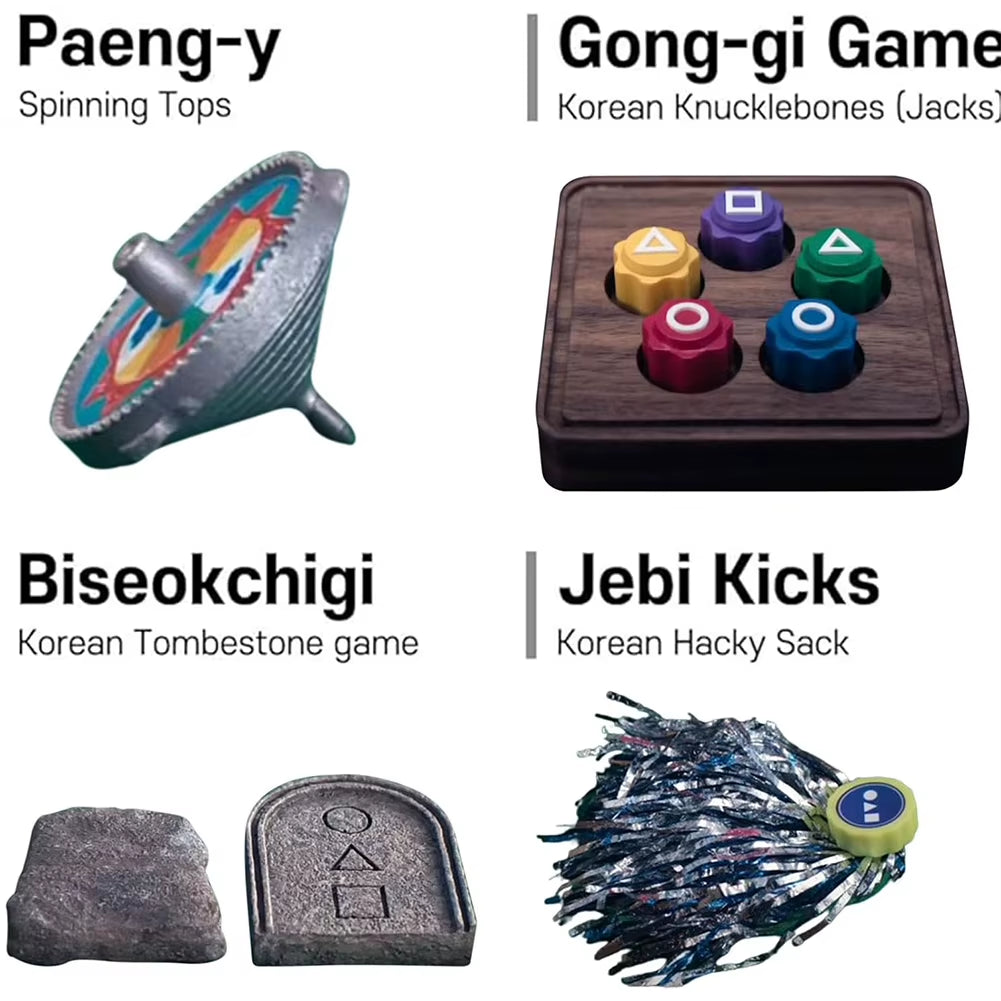 Gonggi Korean Stones Set Korean Folk Game Set Korean Traditional Play Board Game-Jebi Chagi Gong-Gi Biseokchigi Paeng-Y DDAKJI