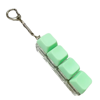 1/4/9Keys Finger Button Mechanical Keyboard Keycaps Keychain Fidget Toys Decompression Stress Relief Keyboard Clicker Kids Toy