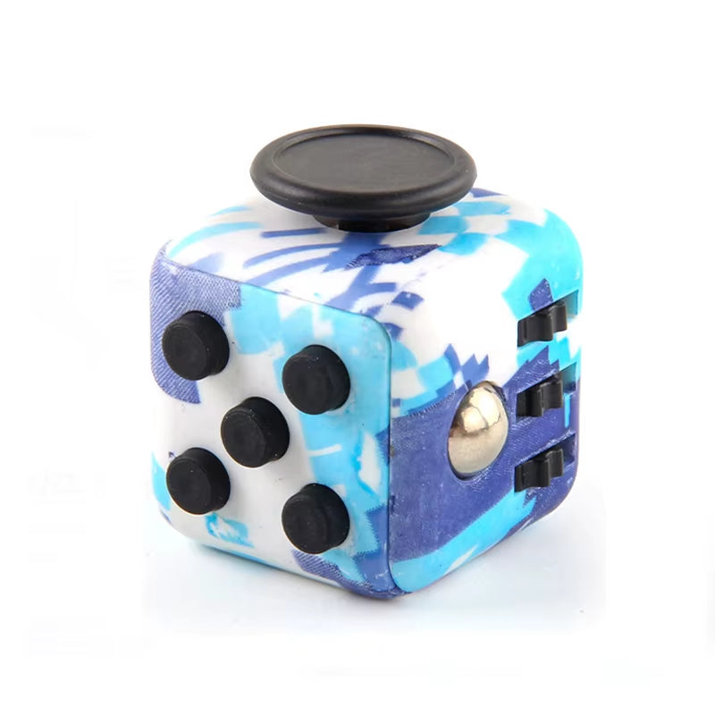 6/12 Sides Cube Decompression Toy Rainbow Stress Relief Autism ADHD OCD Anxiety Sensory Toys Fingertip Desk Toy for Kids Adult